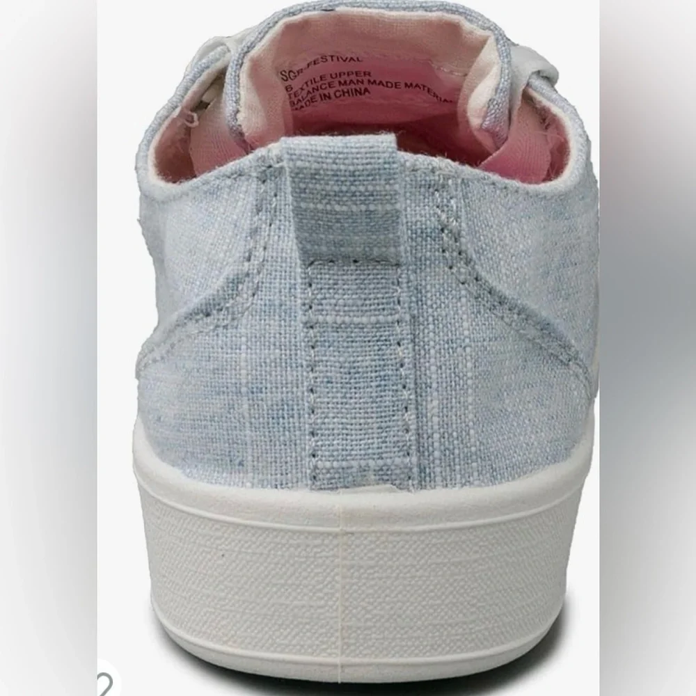 Sugar Womens Festival Light Blue Lace Up Sneaker 9.5M